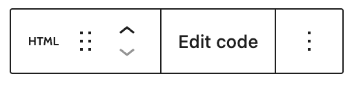 Custom HTML block toolbar