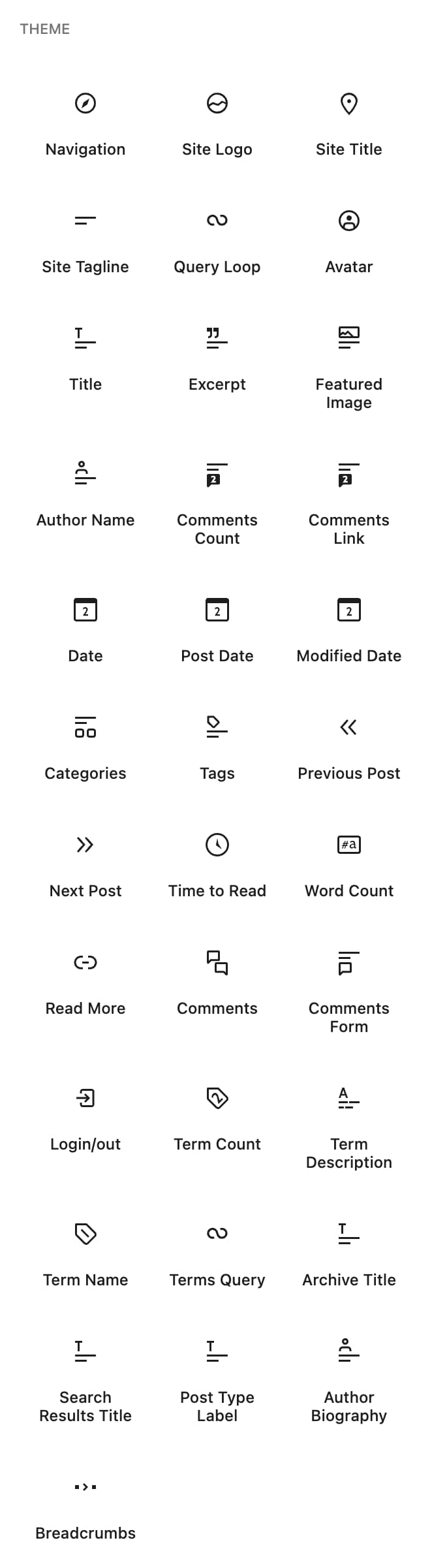 Theme blocks