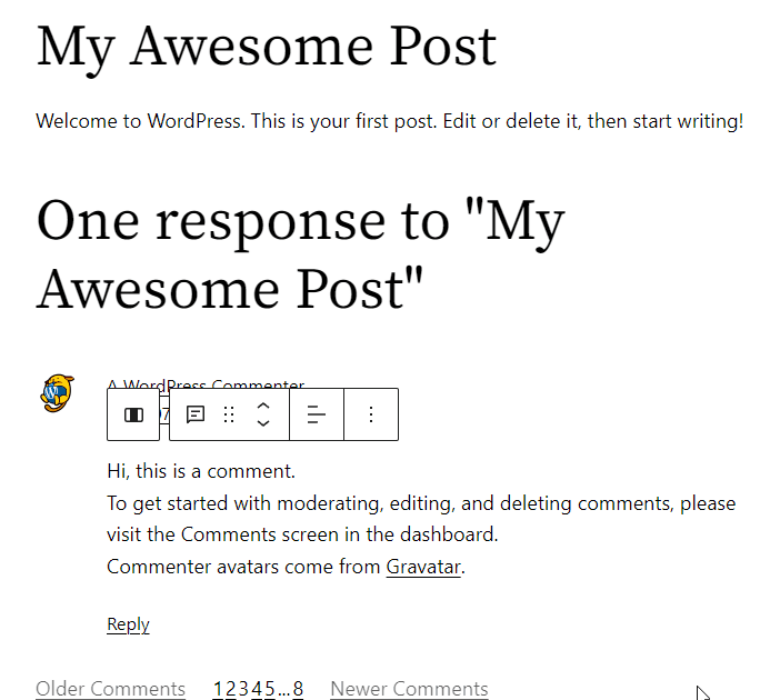 How to add a Comment Date block