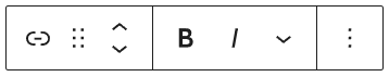 Block toolbar in Read More block