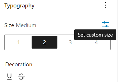 Typography in Read More block