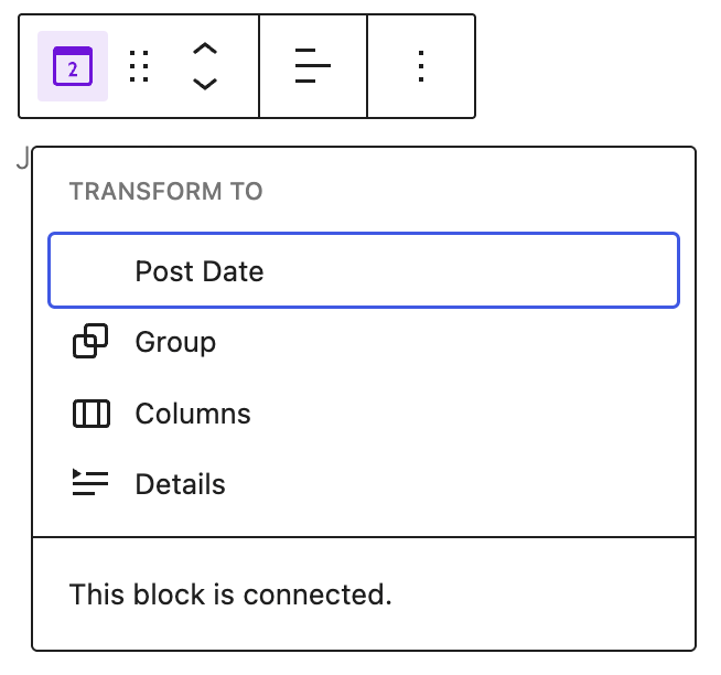 Block transform tools