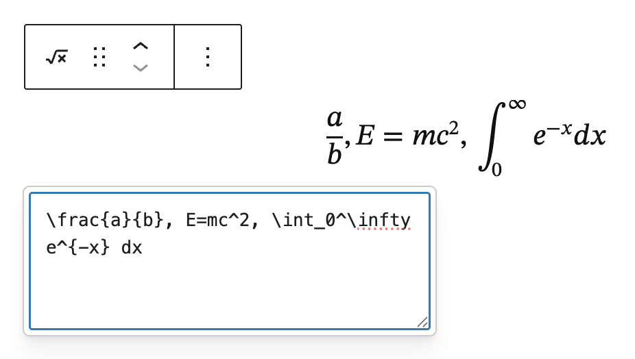 Example LaTeX formula
