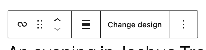 query loop block toolbar settings