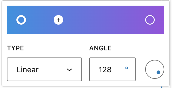Color points in the gradient